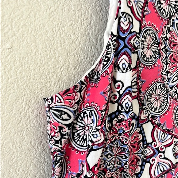 Londo Times Pink and Black Patterned Sleeveless Dress - Picture 6 of 7